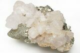 Fluorescent Calcite Crystals on Pyrite - Peru #213635-1